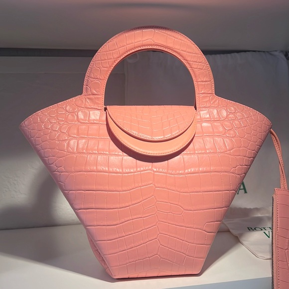 Bottega Veneta doll top handle crocodile embossed hand bag - Picture 1 of 11
